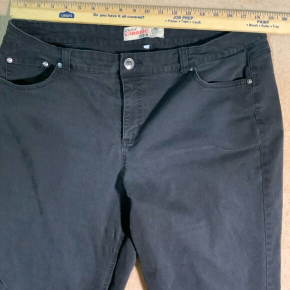 JMS Just My Size Jeans Womens 10 Black Straight‎ Mid Rise Denim Stretch (C) - Picture 5 of 7